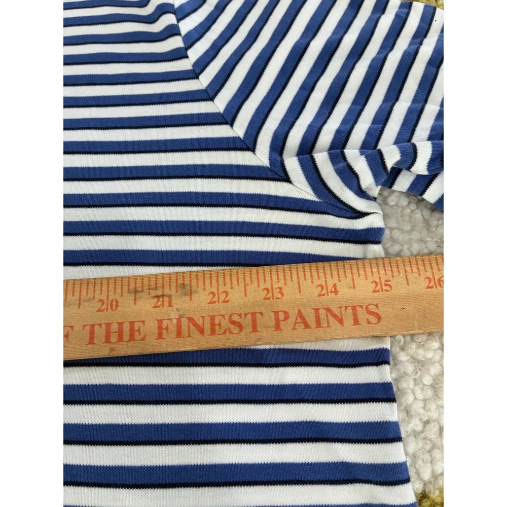 Polo Ralph Lauren Mens XXL Blue White Striped Short Sleeve Cotton Polo Shirt